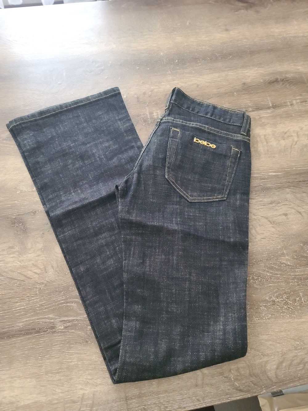 bebe Women's Dark Blue Bootcut Jeans